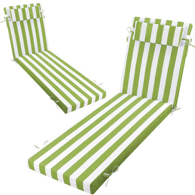 2ps 3-inch Thick Outdoor Lounge Chair Cushion-waterproof And Colorfast, Suitable For Most 72-inch Pool Balcony Chairs.