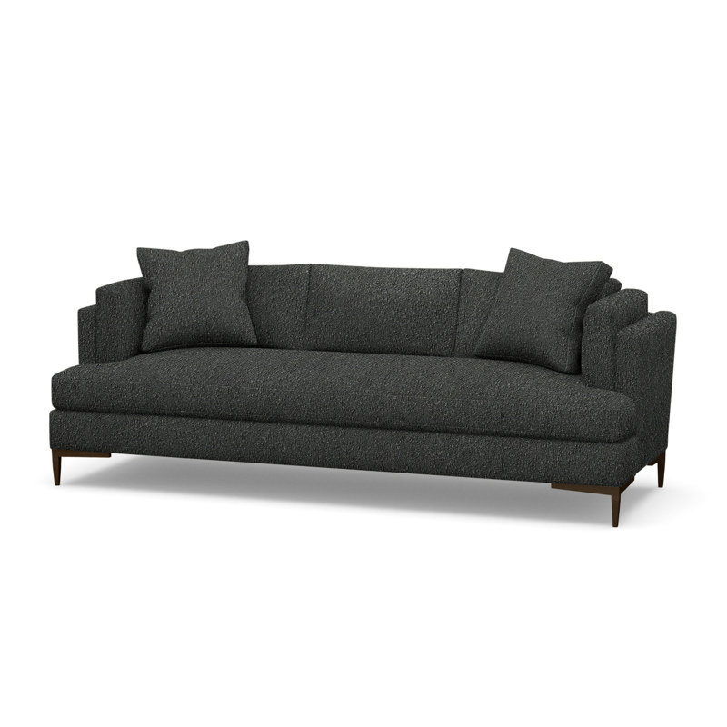 Aiden 90.5'' Upholstered Sofa, Antique Bronze, Rise Charcoal (Performance fabric) 1357-95