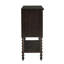 Commode décorative - 2 tiroirs en bois massif de style classique avec cadre en bois et rangement foncé