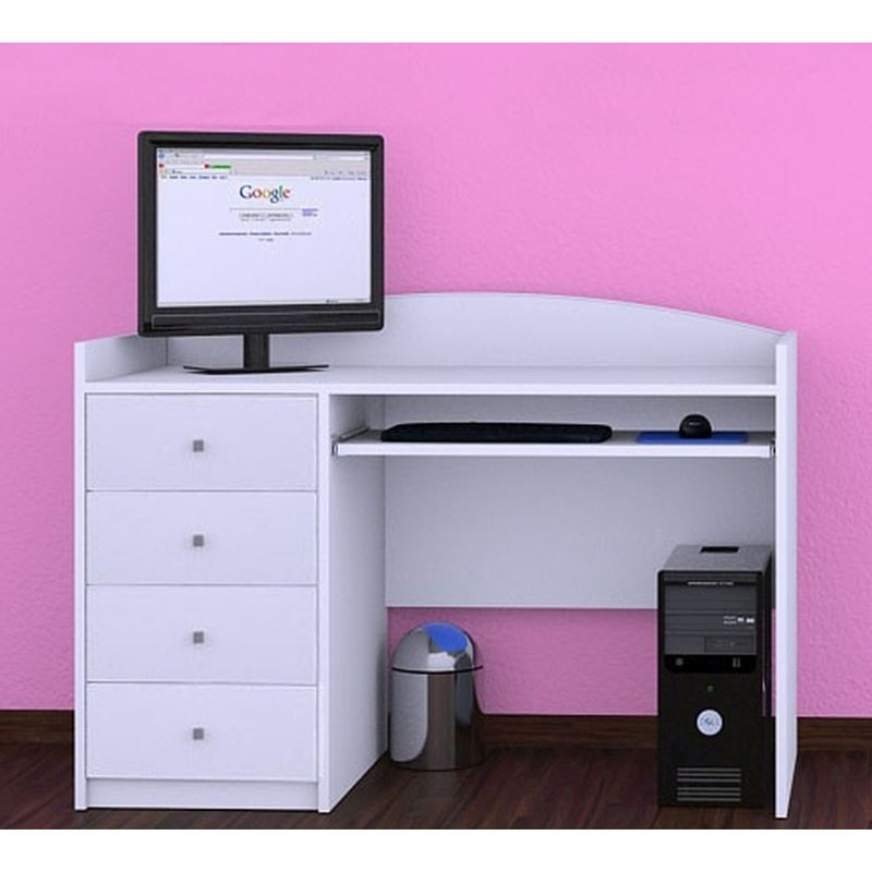 Thelonius 125cm Computer Desk, White