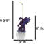 Figurine ornement en forme de boule de verre violette violette par Ruth Thompson Maelstrom H 5 po