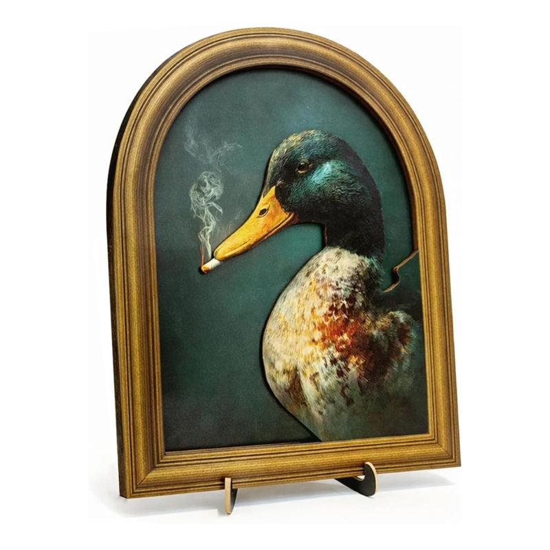 Panneau d'art 3D canard colvert 3D 8 x 10 po