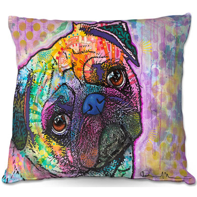 Housse et insert de coussin carré Pug Love Dog