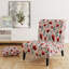 Fauteuil de chambre rembourré Red Coastal Elegance