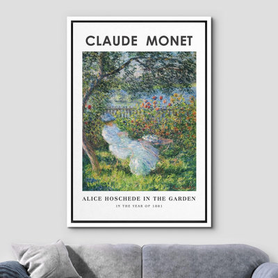 Classical Artwork " Alice Hoschede In Garden " by Claude Monet
