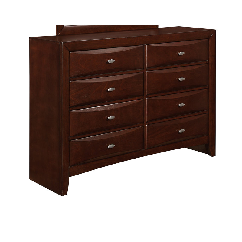 Commode rouge Red Barrel Studio® Linda, Acajou