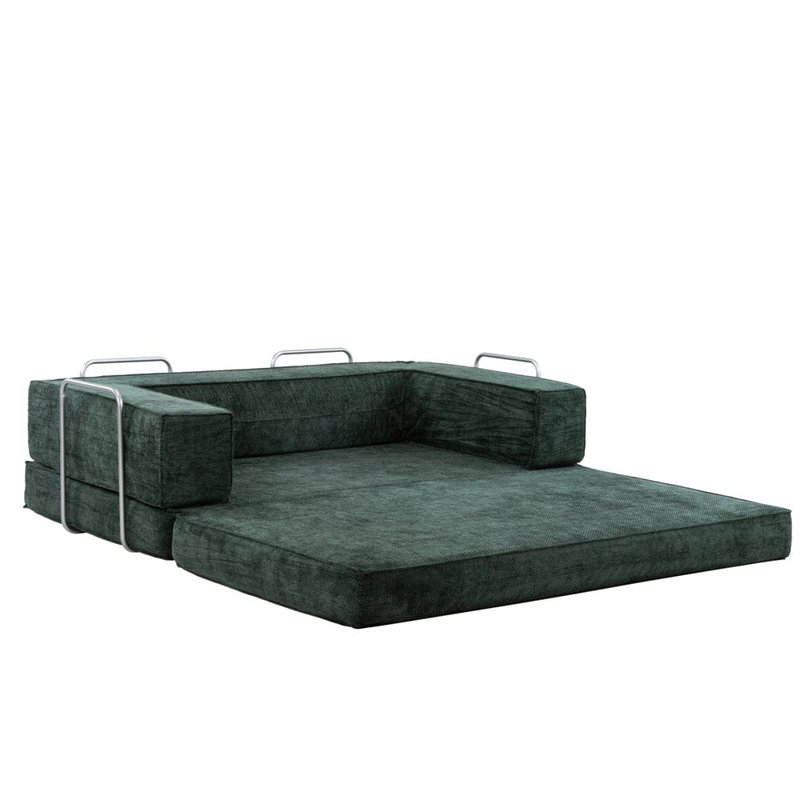 Hugspacee Velvet Loveseat, Dark Green