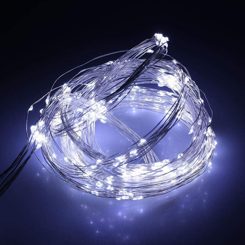LED Indoor / Outdoor String Lights, 10.1cm H x 2cm L x 4cm D, White