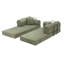 Canapé-lit convertible, canapé-lit pliant en tissu mélangé à deux tons avec structure de forme fixe, canapé-lit de salon pour chambre à coucher de salon-1828725283