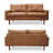 Arbadella 70" Industrial Vintage Upholstered Sofa, Distressed Leather-Look Apartment Couch-1778868675