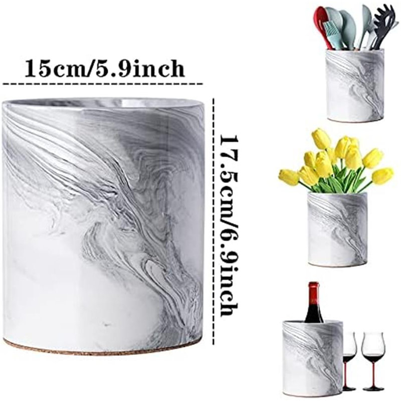 Porcelain Gray Marble Tableware Pottery Jar