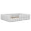 Lit tapissier en laine, structure de lit de jour doux avec garde-corps pour chambre d'enfants adultes-131080971