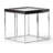 Carmela Mirrored Glass Tray Top End Table