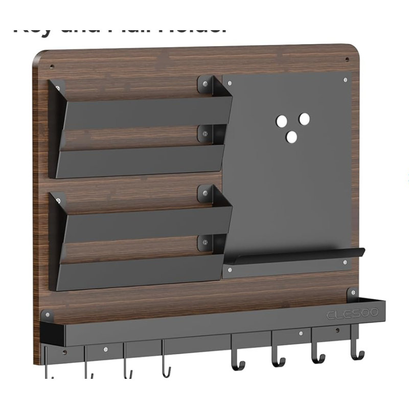 Manufactured Wood Wall Organizer