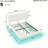 White  Boucle Floating Bed with Light,Queen