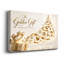 The Golden Gift Text With Spiral Ribbon Tree Christmas Canvas Wall Art-962234730