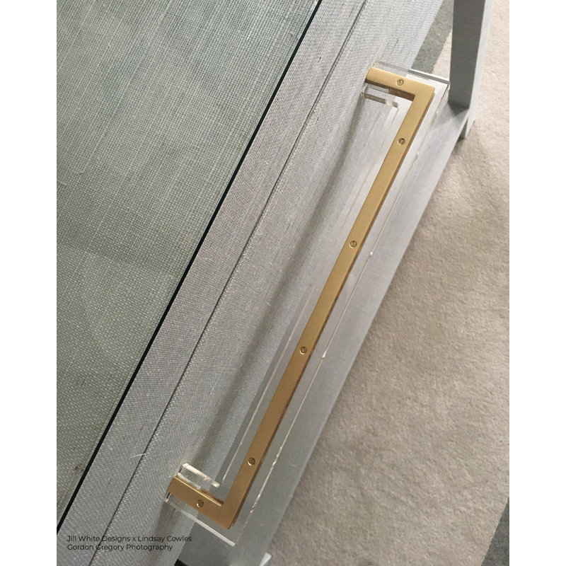 Transparency Bar / Handle Pull, Satin Brass