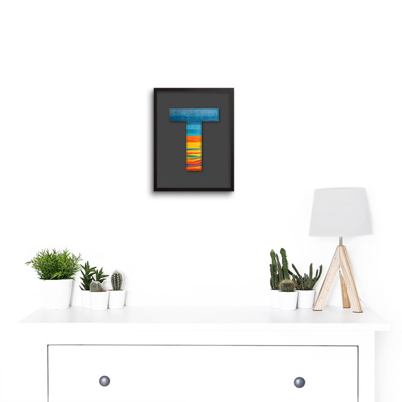 Letter T Dune Landscape by Sha & Koko - Single Picture Frame Print