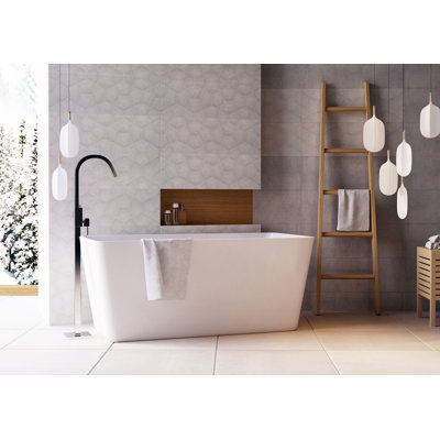 Aliza 1755mm x 750mm Soaking Acrylic Bathtub