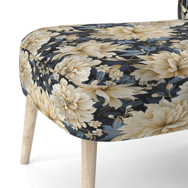 Chaise d'appoint rembourrée bohème et éclectique Damask Urban Retreat Fuse U