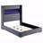 Queen Bed Frame, Haven Grey Upholstered Design