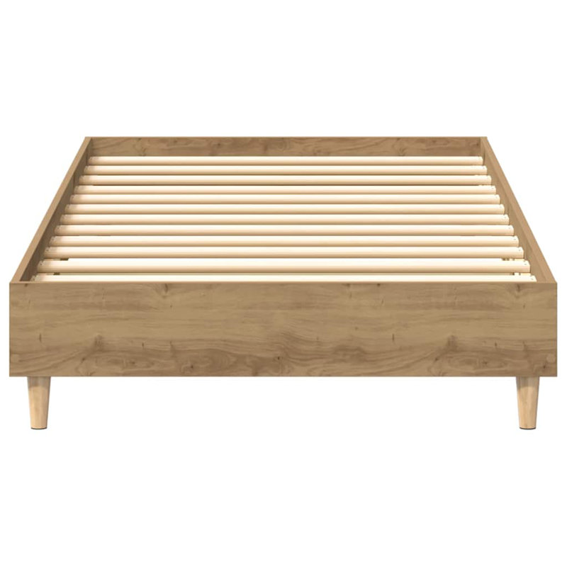 Bed Frame No Mattress Engineered Wood, Artisan Oak, 102 x 203cm