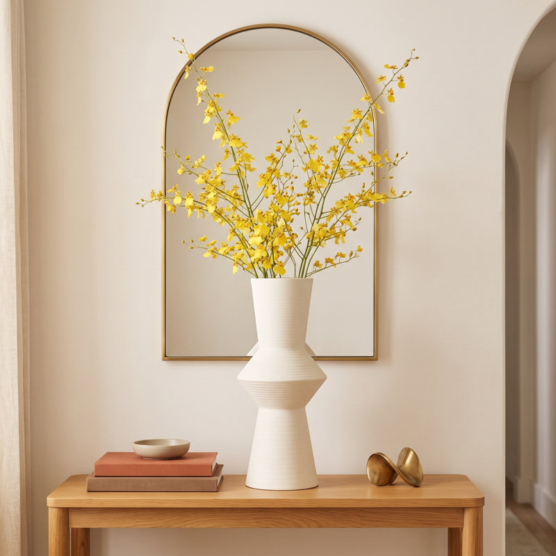 Tierre Ceramic Table Vase, White