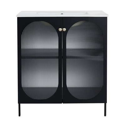 30 Inch Freestanding Bathroom Vanity With Ceramic Sink