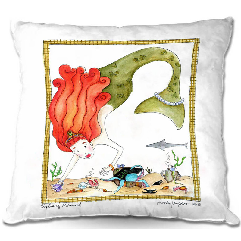  Coussin décoratif Couch Exploration Mermaid, 18 po x 18 po