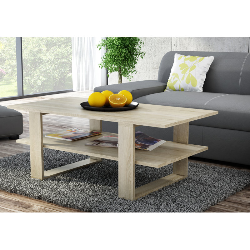 Albee Trestle Coffee Table with Storage, Sonoma, Sonoma