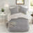 Cozy Twin Chenille Bedding Sets, Gray Waffle Knit For Modern Home