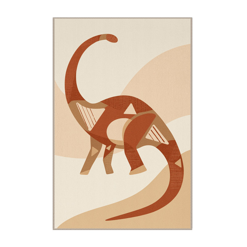 Tapis à motif abstrait doux et moelleux à motif abstrait moderne et contemporain en cuir beige, 2 x 3