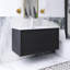 36 In. W Single Sink Wall Mounted Bath Vanity In Dark Oak With White Basin