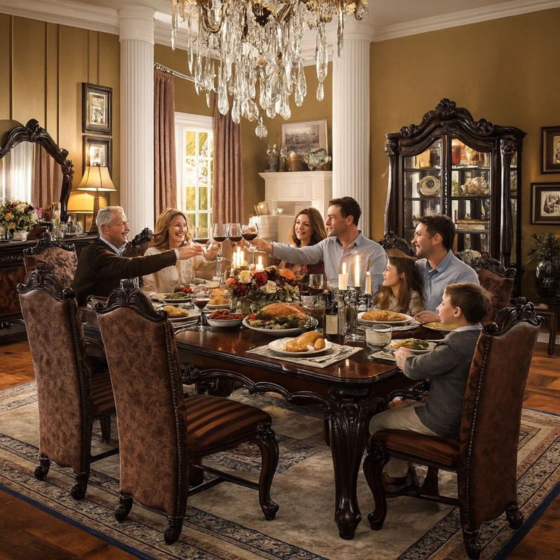 Galilhai Dining Table, Cherry Oak