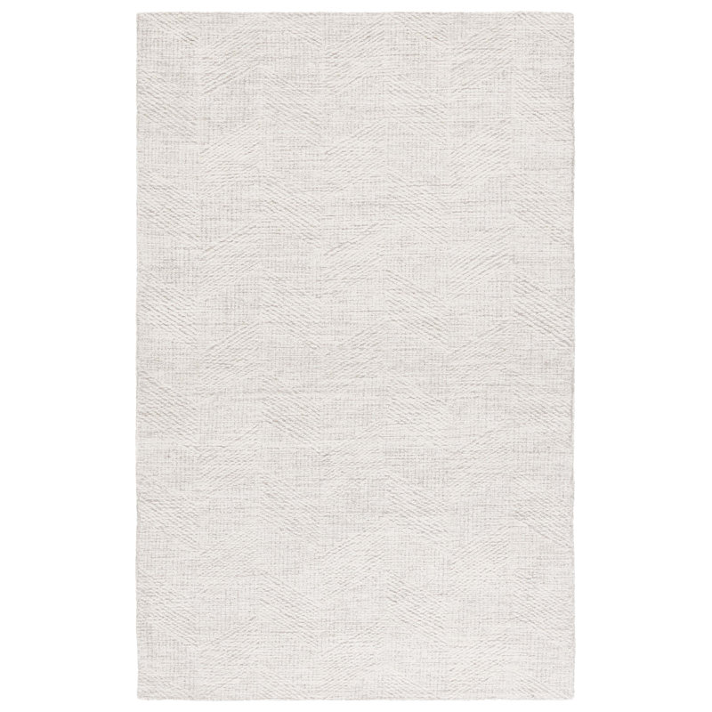 Abstract 459 Hand Tufted Wool Pile Geometric Rug, Square 6'