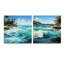 «Azure Seascape Palms Horizon» - ensemble de 2 verres muraux en acrylique-103922193