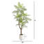 6 pi Arbre jacaranda artificiel en pot décoratif blanc