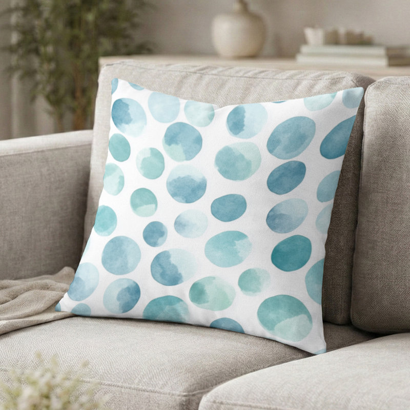 Coussin décoratif à motif géométrique formes géométriques Breeze, H 18 po x l 18 po