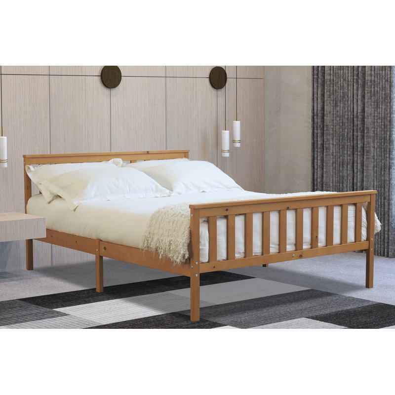 Amecia Solid Wood Bed, Oak, Kingsize (5')