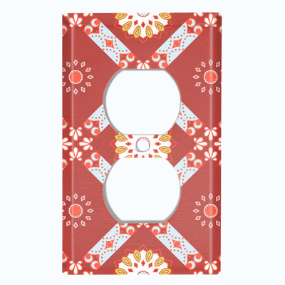 Patterned 1 - Gang Toggle Light Switch Standard Wall Plate