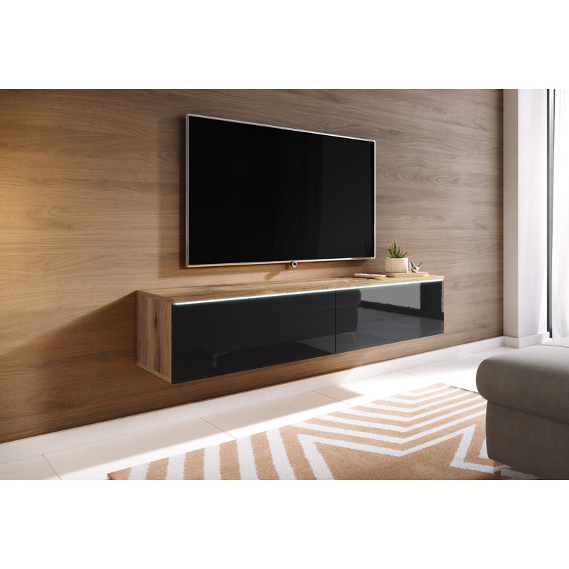 Kiger TV Stand for TVs up to 60", Brown/Black