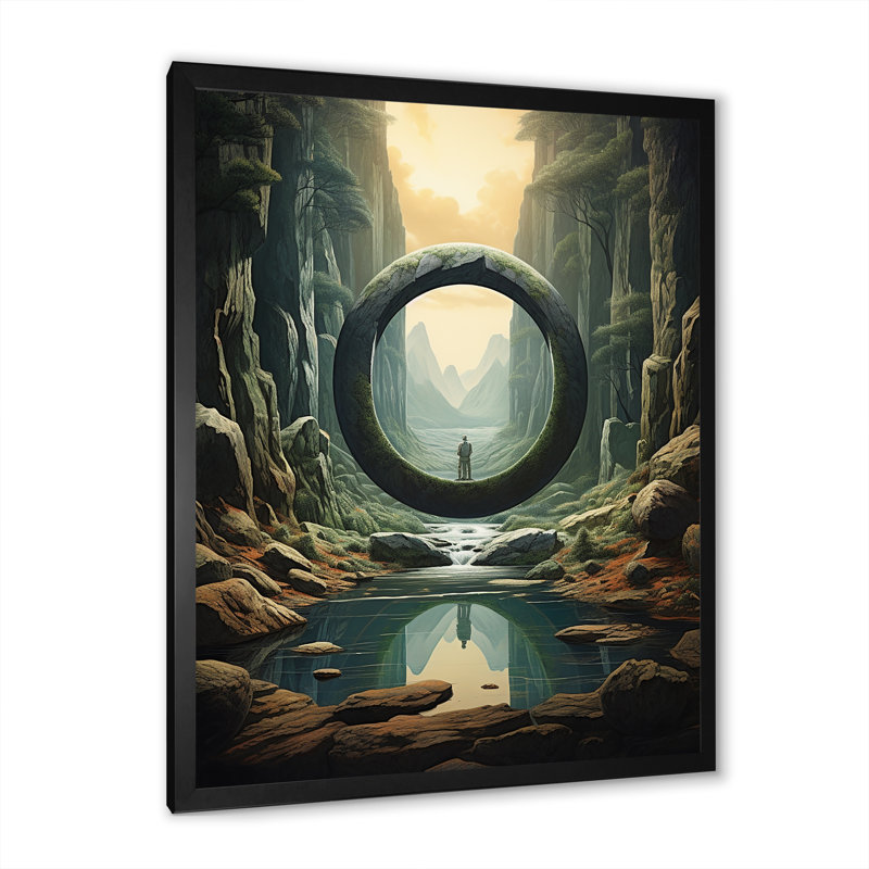 «Mind-Blowing», art mural surréalisme, Cadre photo noir simple, H 20 po x l 12 po x P 1 po