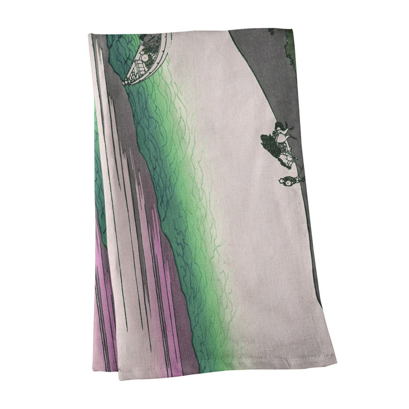 Hague Tea Towel Kitchen Towel, Poly Twill, Green