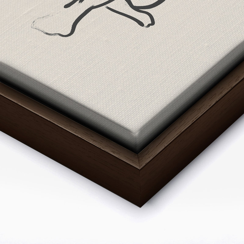 Silhouette nue n ° 2, Canevas, H 08 po x l 10 po, Encadrement brun