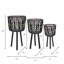 Neutral Boho Wicker Planter Stand Set, Versatile Indoor Garden Decor-145217746-145217757