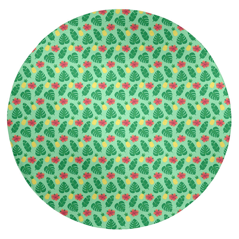 Tapis tropical green area, Rond 5 pi
