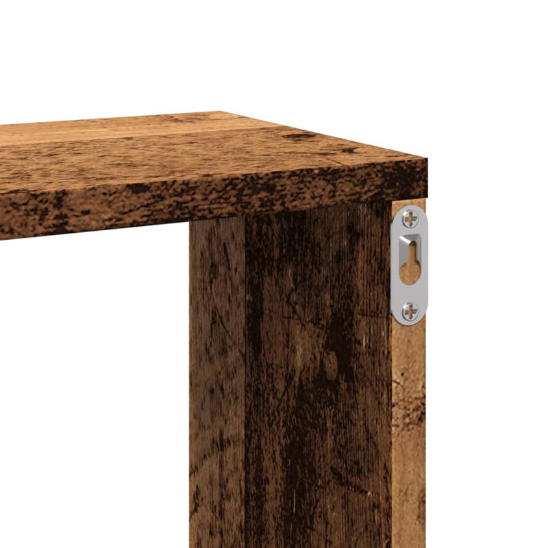 Wall Shelf 65.9X7.1X26.8" Engineered Wood, Old Wood