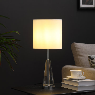Lampe de table argentée 21,5 po Hebbe