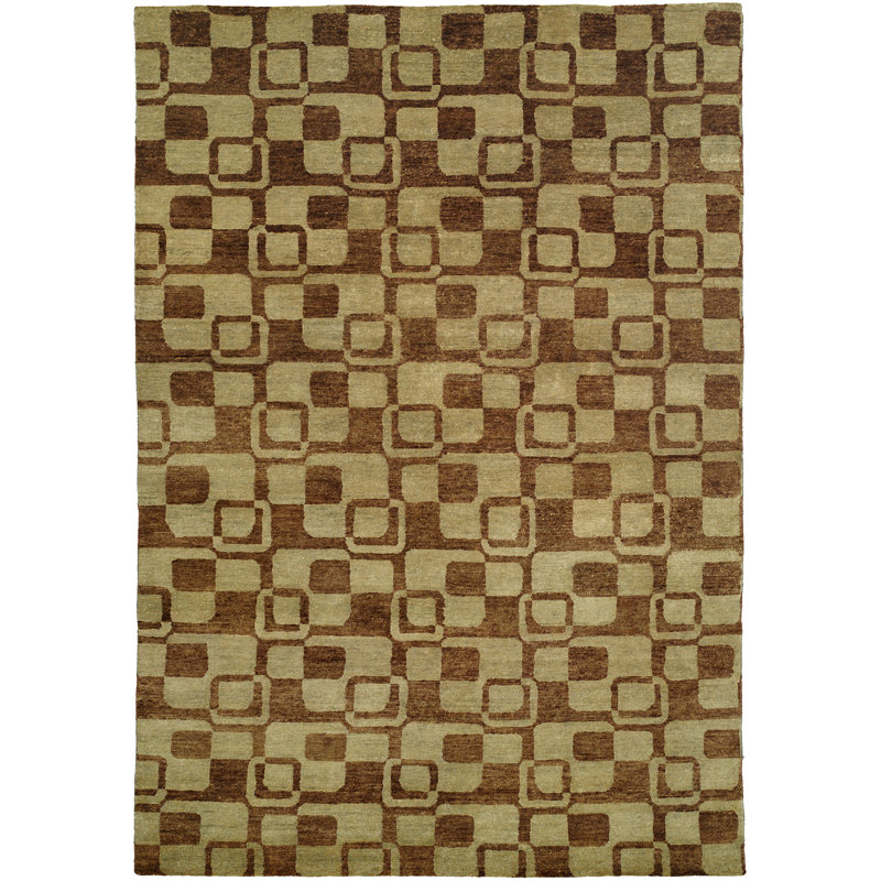 Wool Geometric Area Rug, Rectangle 10' x 14'