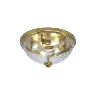 Plafonnier encastré 18 po, 4 ampoules, avec verre